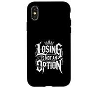 Losing Is Not an Option Crown Typography Motivational Case for iPhone X/XS