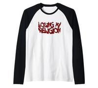 Losing My Religion Red Graffiti Street Art Design Raglan Baseball Tee