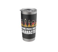 Losing Pieces Builds Character German Flag Chess Pieces Stainless Steel Insulated Tumbler
