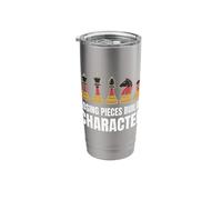 Losing Pieces Builds Character German Flag Chess Pieces Stainless Steel Insulated Tumbler