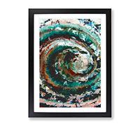 Losing The Light Abstract Framed Wall Art Print A2 Black