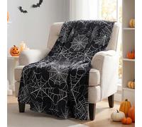 LOSIVISHE Halloween Spider Web Throw Blanket, W50 x L70in