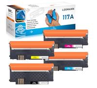 LOSMANN 117A Toner Set Compatible with HP 117A Toner with Chip for HP Colour Laser 150a 179fwg 178nwg 179fnw 178nw 150nw 178 179 W2070A W2071A W2072A W2073A (Black Cyan Yellow Magenta 4-Pack)