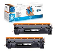 LOSMANN 135X Toner with Chip Compatible with HP 135X W1350X for HP Laserjet MFP M234dw M234sdw M234sdn M234dwn M209dw M209dwn M234 M209 135A W1350A (2 Black)
