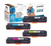 LOSMANN 201X Toner Cartridges Replacement for HP CF400X 201A CF400A for HP Color LaserJet Pro M252dn M252dw M252n M270 Series M274dn M274n MFP M270 Series MFP M277c6 MFP M277dw MFP M277n (4-Pack)