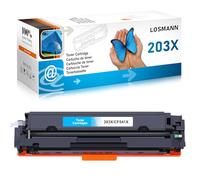 LOSMANN 203X Toner compatibile per HP 203X CF541X 203A CF541A per HP MFP M281fdw MFP M280nw MFP M281cdw MFP M281fdn,Pro M254dw M254d (Cyan)