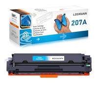 LOSMANN 207A W2211A con chip toner compatibile con HP 207A 207X W2211X di ricambio per HP Color Laserjet Pro MFP M283fdw M255dw M282nw M283fdn M255nw (ciano)