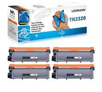 LOSMANN Compatible Toner Cartridge Replacement for Brother TN2320 for Brother DCP-L2500D L2520DW L2540DN L2560CDN L2560CDW L2560DN L2700DW MFC-L2701 L2700DN L2701DW L2703DW L2720DW L2740CW (4 Black)
