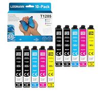 LOSMANN T1285 Printer Cartridges Compatible with Epson T1281 T1282 T1283 T1284 Cartridges for Stylus SX235W SX230 SX125 S22 SX130 SX420W SX425W SX430W BX305FW BX305F SX440W SX445W (10 Pack)
