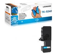 LOSMANN TK-5240 Cyan Toner Cartridge Compatible with Kyocera TK5240 C for Kyocera Ecosys M5526cdw M5526cdn, Kyocera Ecosys P5026cdw P5026cdn (1 Cyan)