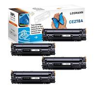LOSMANN Toner Compatible Toner Cartridge Replacement for HP 78A CE278A for HP Laserjet Pro M1536 MFP M1536DNF P1560 P1566 P1600 P1606 P1606DN Canon LBP6230DW LBP6200D LBP6200dw LBP6230d (4 Black)