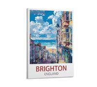 LOSNABO Brighton England Vintage Travel Poster 12x18inch(30x45cm) Canvas Wall Poster And Art Picture Print Modern Home Bedroom Decor
