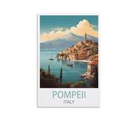 LOSNABO Pompeii Italy Vintage Travel Poster 08x12inch(20x30cm) Canvas Wall Poster And Art Picture Print Modern Home Bedroom Decor