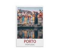 LOSNABO Porto Portugal Vintage Travel Poster 12x18inch(30x45cm) Canvas Wall Poster And Art Picture Print Modern Home Bedroom Decor