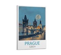 LOSNABO Prague Czech Vintage Travel Posters 12x18inch(30x45cm) Canvas Wall Poster And Art Picture Print Modern Home Bedroom Decor