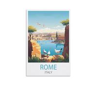 LOSNABO Rome Italy Vintage Travel Posters 08x12inch(20x30cm) Canvas Wall Poster And Art Picture Print Modern Home Bedroom Decor