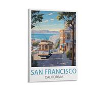 LOSNABO San Francisco California Vintage Travel Poster 08x12inch(20x30cm) Canvas Wall Poster And Art Picture Print Modern Home Bedroom Decor