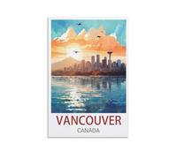 LOSNABO Vancouver Canada Vintage Travel Posters 20x30inch(50x75cm) Canvas Wall Poster And Art Picture Print Modern Home Bedroom Decor