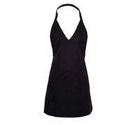 losofar Unisex Black V Neck Kitchen Apron with Adjustable Straps for BBQ Durable Casual Wide Black