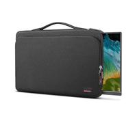 Losong 16.1/15.6 Inch Portable Monitor Carrying Case with PU Handle | 15.6 inch Laptop Protective Sleeve Cover with Large Accessory Pocket and Water Resistant for Travel Display Screen, Black