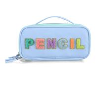 Losong Pencil Case Cute Pencil Pouch for Girls, Large Capacity Pencil Bag with Handle for School Office, Birthday Gifts for Kids Teen Student Women Pencil Box Baby Blue