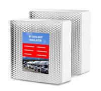 Losrik RV Skylight Insulator 14"x14"x3", RV Vent Insulator, RV Skylight Cover with Reflective Surface, Waterproof RV Insulation for Inside Camper, RV Sunroof Skylight Shade Skylight Pillow, 2 Pack
