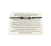 Loss Bracelet Grief Bereave Bracelet Handmade Sympathy Support With A Card Rope Earrings for Women (Black, One Size)
