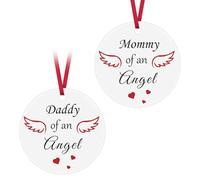 Loss Memorial Gifts Mommy of an Angel Daddy of an Angel Ceramic Ornaments Miscarriage Keepsake Pregnancy Loss Gifts Baby Memorial Gifts Sympathy Gifts for Infant Loss Child Loss