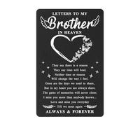 Loss of Brother Sympathy Card- Letters to My Brother from Heaven Gifts- Brother Memorial Remembrance Bereavement