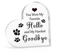 Loss of Dog Memorial Gift Dog Lover Sympathy Gift Acrylic Heart-Shaped Keepsake Bereavement Remembrance Gift Pet Loss Gift Pet Death Gift Acrylic Plaque Sign Memorial Gift for Pet Lover Dog Lover
