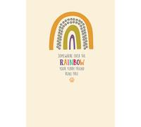 Loss of Pet Sympathy Rainbow Card - Illustrated Gold Foil Design