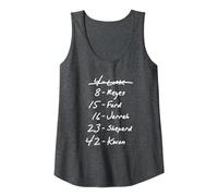 Lost 4 - Curl, 8 - Reyes etc Tank Top, Women, Dark Heather Grey, Small