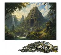 Lost Ancient Temple Wooden Jigsaw Puzzle 300 Pieces, Family Activity | A hands-on home pastime - a practical indoor pastime on quiet evenings.