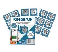 Lost and Found Labels | Smart QR Code Stickers for Valuables, Water Bottles, Tools, Laptops, Notebooks, Bikes, and More | KeeperQR | 18 Pack