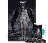 Lost Angel in Ruins Jigsaw Puzzle 1000 Piece for Adults Mind Exercise Stress Relief Family Play Birthday Idea (50x75cm)