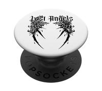 Lost Angel with Wings Dark Background Fashion PopSockets Adhesive PopGrip