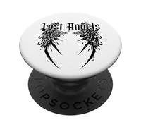 Lost Angel with Wings Dark Background Fashion PopSockets Adhesive PopGrip