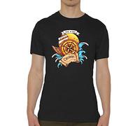 Lost at Sea Carribean Islands Sailor Compass Men's T-Shirt X-Large Black