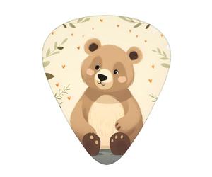 Lost Bear Printed guitar picks - three thicknesses: thin, medium and thick, suitable for electric guitar, bass and ukulele.