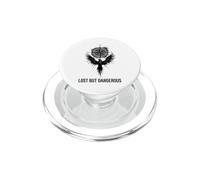 Lost But Dangerous Compass Wing Graphic PopSockets PopGrip for MagSafe