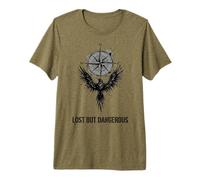 Lost But Dangerous Compass Wing Graphic Premium T-Shirt