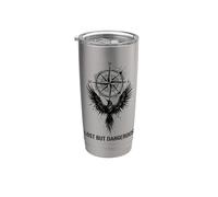 Lost But Dangerous Compass Wing Graphic Stainless Steel Insulated Tumbler