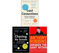 Lost Connections, Chasing the Scream, Awaken The Giant Within 3 Books Collection Set
