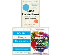 Lost Connections, It's Not Always Depression, How Emotions Are Made The Secret Life of the Brain 3 Books Collection Set