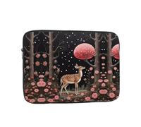 Lost Deer in The Flowers Printed Laptop Cover Portable Protective Case Suitable for Business Trips and Documents 13 inch