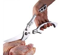 Lost Deer Kitchen scissors with metal handles for chicken, poultry, fish, meat and vegetables, sharp bone scissors made of stainless steel (KD7) poultry scissors, chicken scissors