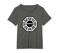 Lost Dharma T-Shirt, Women's Plus, Asphalt Grey, 6X
