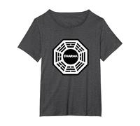 Lost Dharma T-Shirt, Women's Plus, Dark Heather Grey, 3X