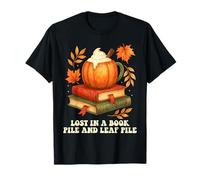 Lost in A Book Autumn Fall Season Coffee Lover Reader T-Shirt