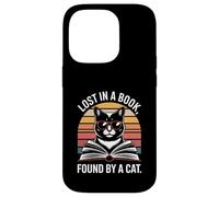 Lost In A Book Found By A Cat Reading Enthusiasts Case for iPhone 14 Pro